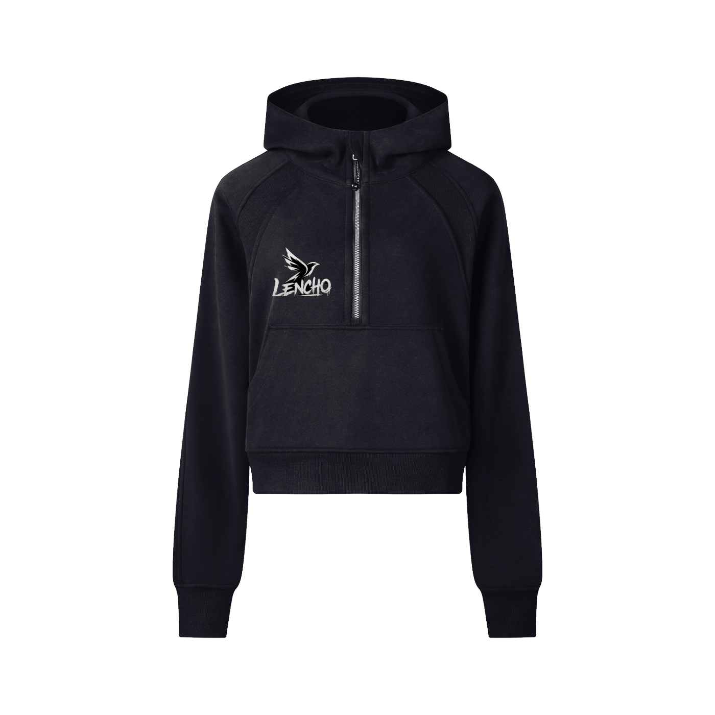 Cropped Half-Zip Hoodie